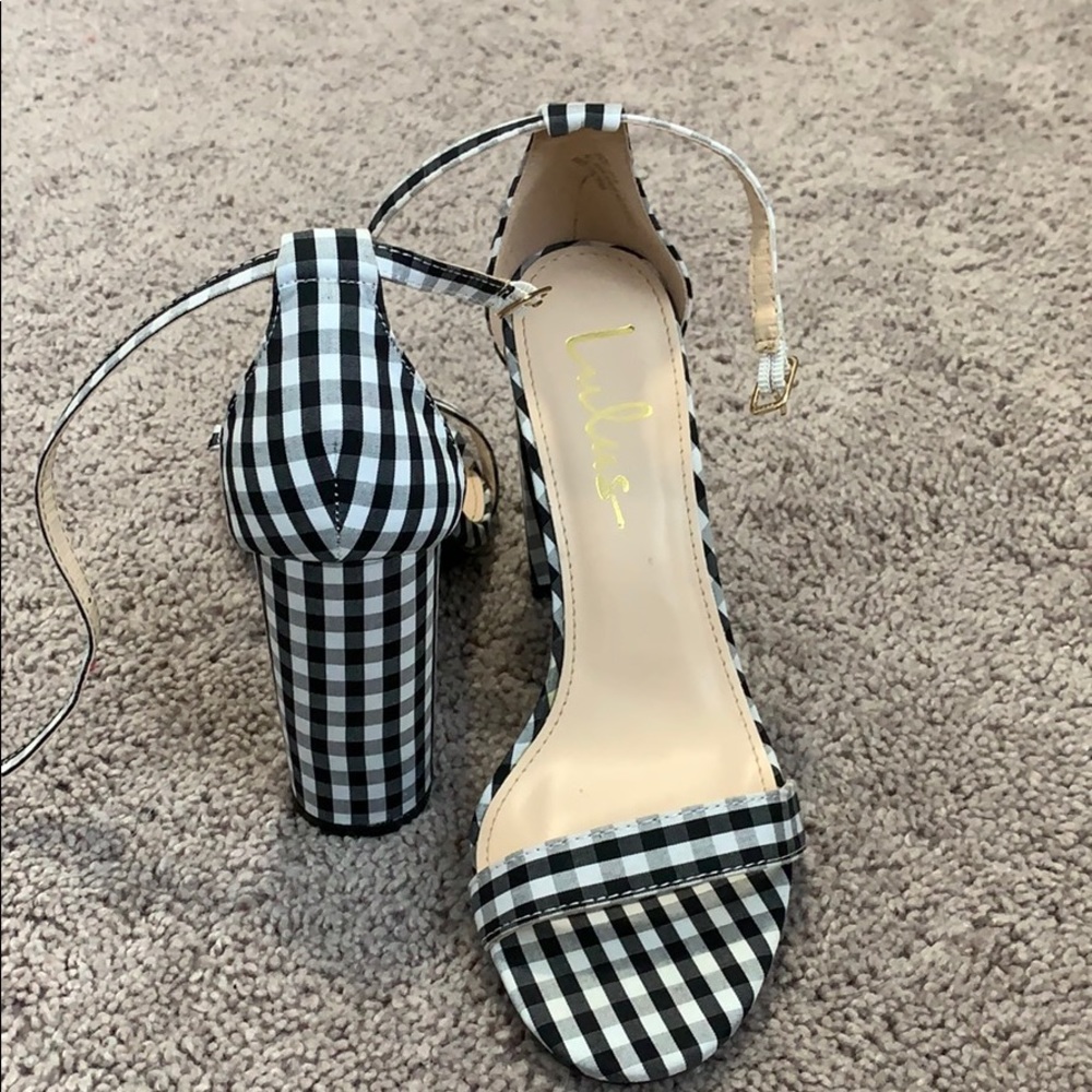 Brand New Lulus Gingham Heels
